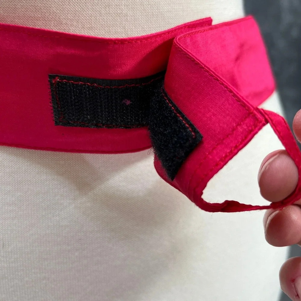 Retro Pink Wide Waist Statement Belt Gold Hardware Knotted Braided Cord Coquette